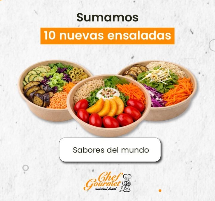 10 nuevas ensaladas en nuestro menú de viandas: más variedad y sabor para tu almuerzo